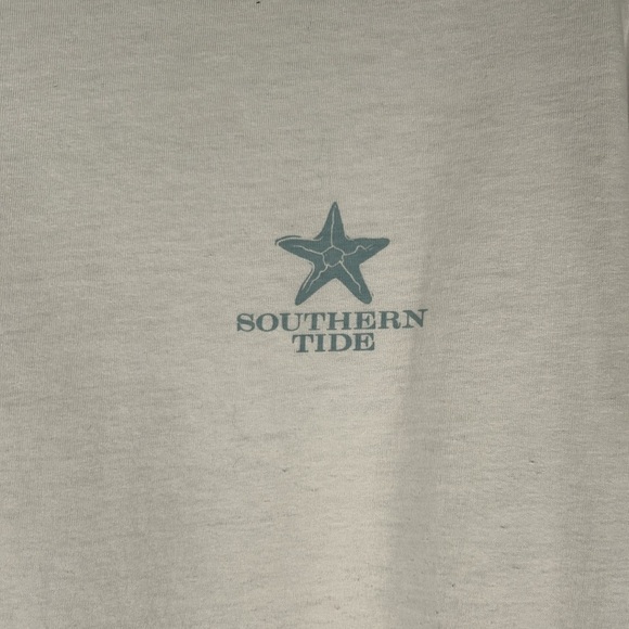 Southern Tide Summer White Pastel Shell Print Short Sleeve T-Shirt Size Medium - Picture 4 of 5